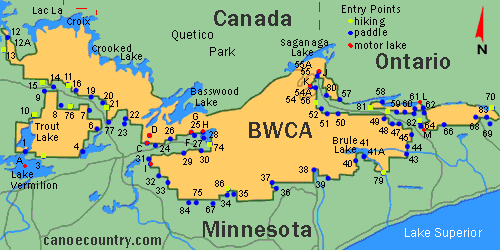Bwca Bwcaw Boundary Waters Canoe Area Entry Point Information